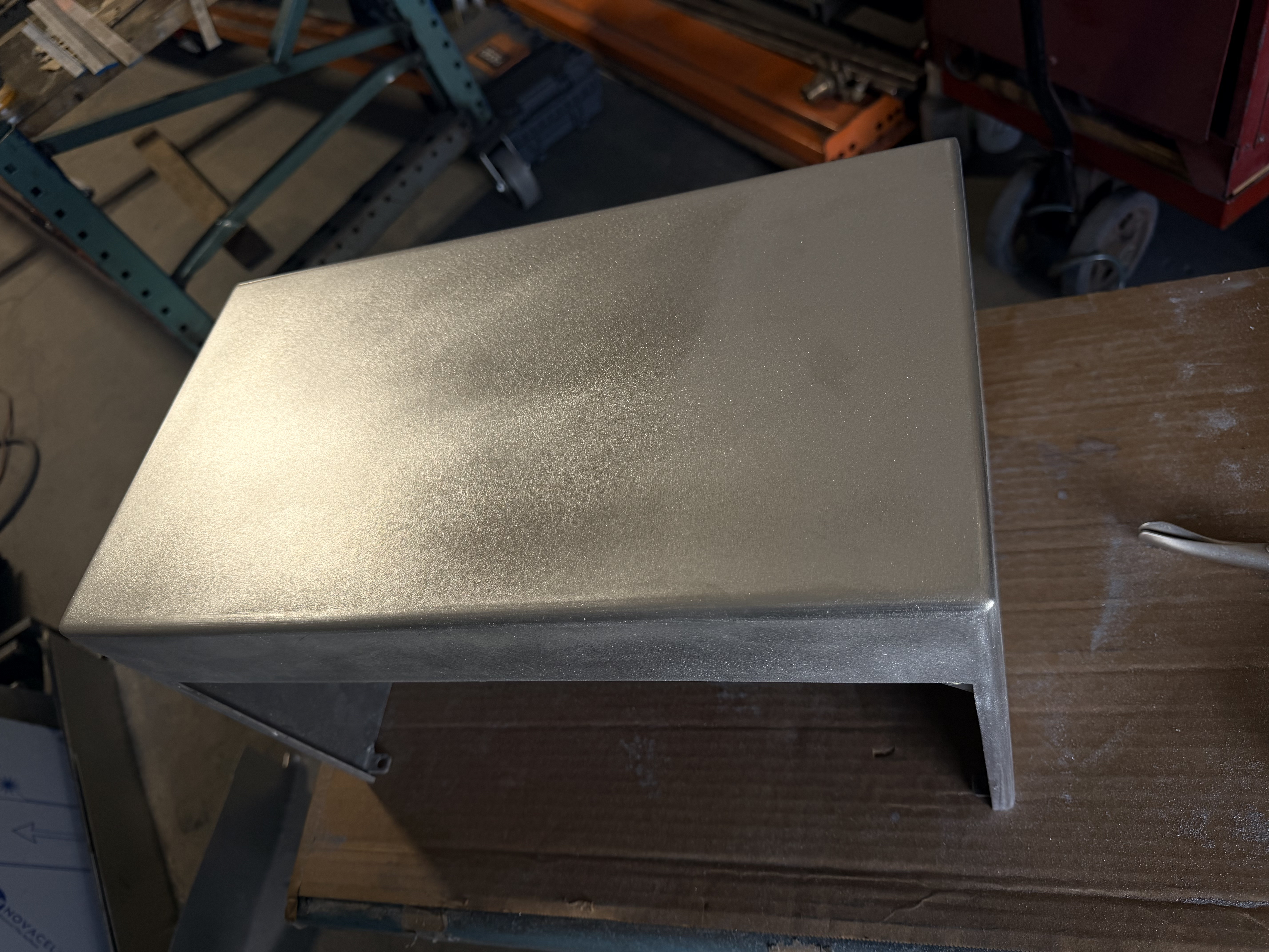 Weld and Grind Finish Lathe Cover Box